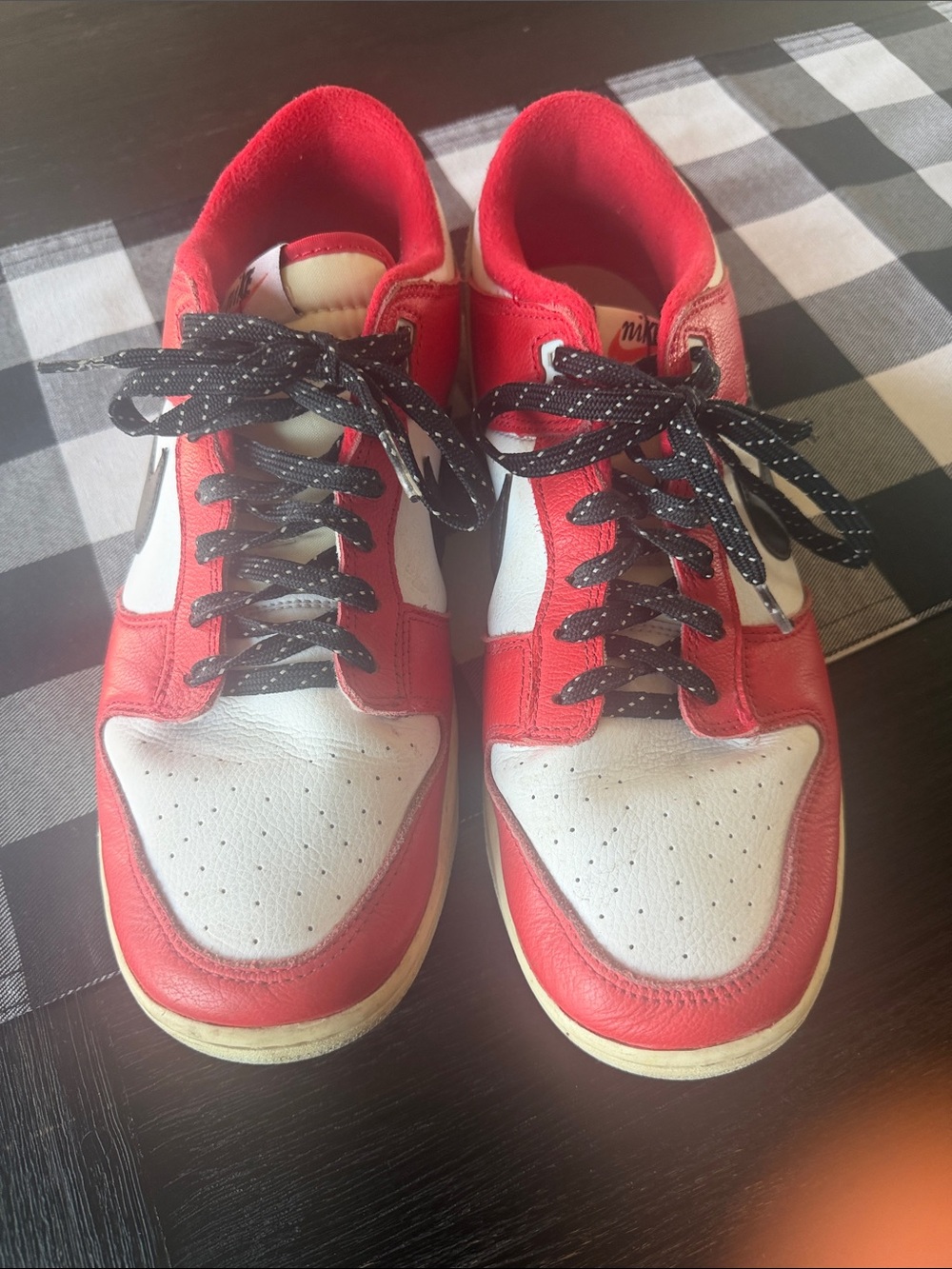 Mens Red and White Sneakers - Nike size 11.5